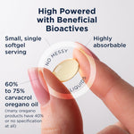 Premium grade oil of oregano softgels by Designs for Health for gut health