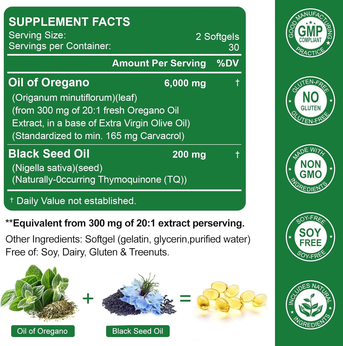 Nature's Live thymoquinone rich immune defense capsules close up view