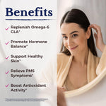 Vitalitown dietary supplement for women hormonal balance and skin health side view
