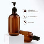 Yebeauty 300ml lotion pump bottles showing the premium sleek green design.