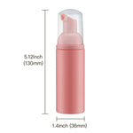 Pink refillable mousse foam dispenser bottles for liquid travel soap