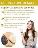 AYURA ORIGINS flaxseed and jaggery shield ready to eat natural wellness powder closeup