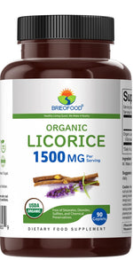 Brieofood Organic Licorice supplement label dietary information