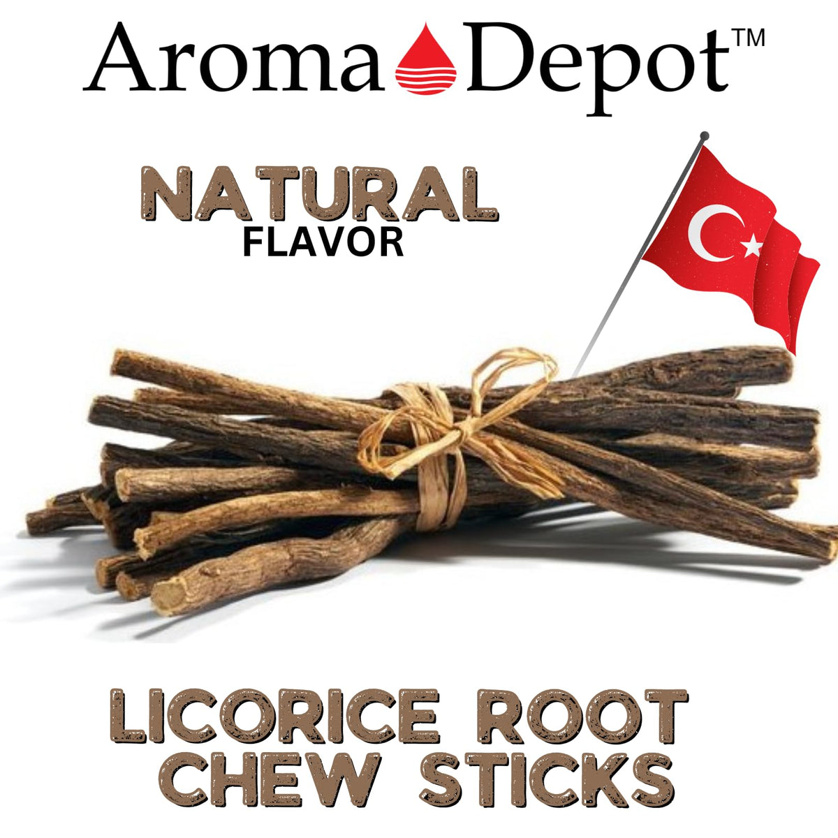 Person holding cherry flavored licorice root stick