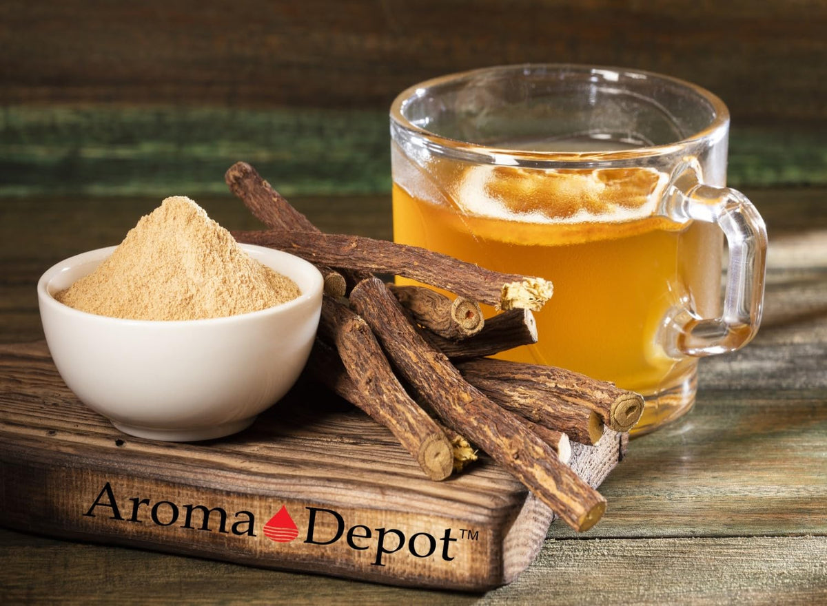 Dried natural licorice root sticks for breath freshening