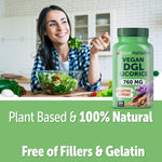 Label details of Yuve Vegan DGL Licorice 760mg