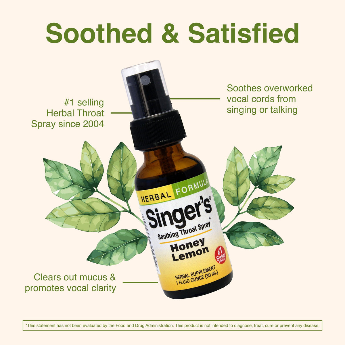 Authentic USA imported Herbs Etc vocal care spray bottle