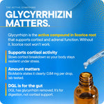 Close up of BioMatrix Licorice Root Extract label details