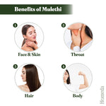 Top view of Homeda organic mulethi powder for hair and skin