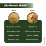 A bowl containing natural Homeda organic licorice root powder for beauty