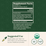 Organic herbal ingredients of Vein Health extract