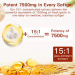 Premium two year matured garlic extract softgels for daily immune defense and wellness