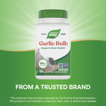 Nature's Way premium non-GMO garlic bulb capsules side panel ingredients