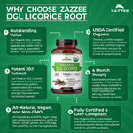 Zazzee Organic DGL Licorice bottle side profile