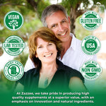 Group shot of Zazzee digestive health supplement packaging