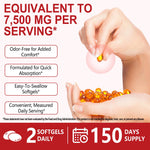 High potency 7500mg garlic oil capsules for daily immune system support