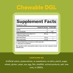 Natural Factors DGL supplement facts and ingredient label