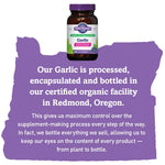 Non GMO verified garlic capsules for cardiovascular circulation support closeup look