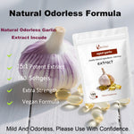 Eilteau odorless garlic 180 softgels bottle dietary supplement facts.