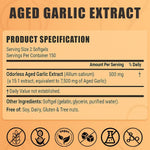 Elare odorless garlic supplement packaging showing organic ingredients and non-GMO labels