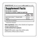 Top perspective of Kyolic cholesterol health supplement bottle emphasizing the quality seal and packaging