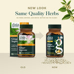Gaia Herbs digestive support supplement bottle containing sixty vegan liquid capsules
