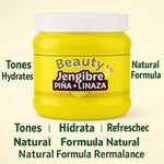 Natural warming skin toning gel by B-Experts showing ingredient highlights