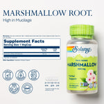 Solaray marshmallow root supplement facts label
