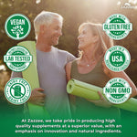 Premium imported USA dietary supplement bottle by Zazzee for authentic wellness care.