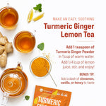 360 Nutrition Turmeric Ginger Root Powder 3.3 ounce packaging close up look