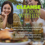 Swisse Ultiboost Liver Detox bottle showing key ingredients milk thistle turmeric and artichoke