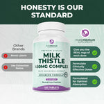 PurePremium liver support daily herbal supplement tablets outside the bottle packaging
