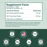 PurePremium Milk Thistle 120 tablets container showcasing four month supply notification