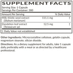 Futurebiotics non GMO and gluten free liver support supplement packaging close up