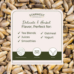 Certified organic whole milk thistle seeds bulk bag side label details