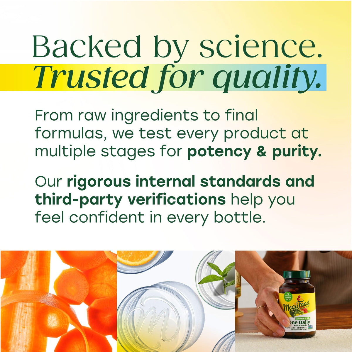 MegaFood imported USA prenatal morning sickness supplement packaging back view