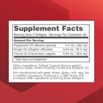 Protocol for Life Balance Peppermint GI enteric coated softgels nutritional facts label