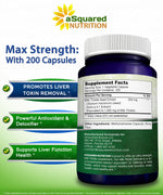 Authentic USA imported aSquared Nutrition milk thistle supplement packaging