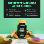 SuperBonsai alcohol recovery supplement nutrition facts and natural ingredients label view