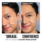 Chillab Lavender Translucent Setting Powder showing the unique purple gel texture