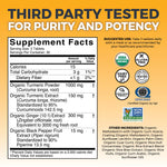 Viva Naturals Turmeric and Ginger supplement bottle showing USDA Organic certification.