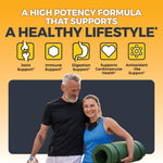 Side view of Viva Naturals joint support tablets detailing the clean ingredient facts label.