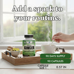 American Standard Supplements vegan and gluten free certified organic ginger root capsules packaging