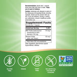 Close-up of Nature's Way Milk Thistle container focusing on the TRU-ID certified authentic seal