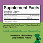 Premium liver health supplement bottle showing 100 capsules count text clearly