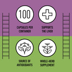 Authentic organic milk thistle seed powder capsules by Complete Natural Products