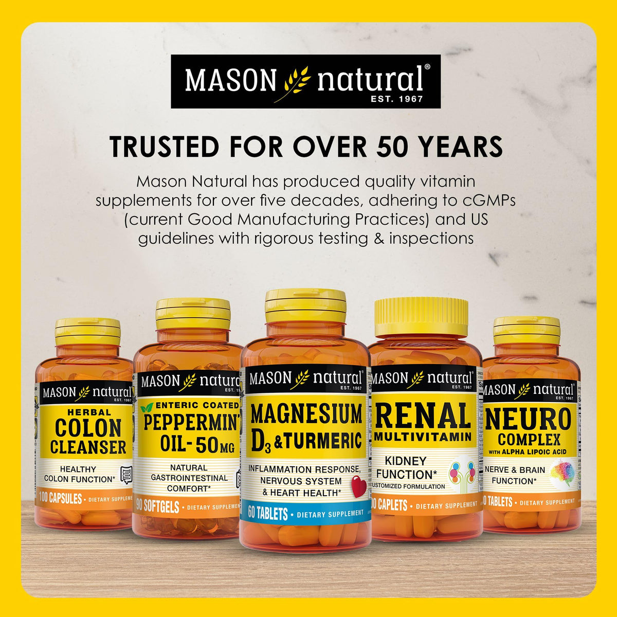 Mason Natural premium allergen free ginger root supplement capsules lifestyle view
