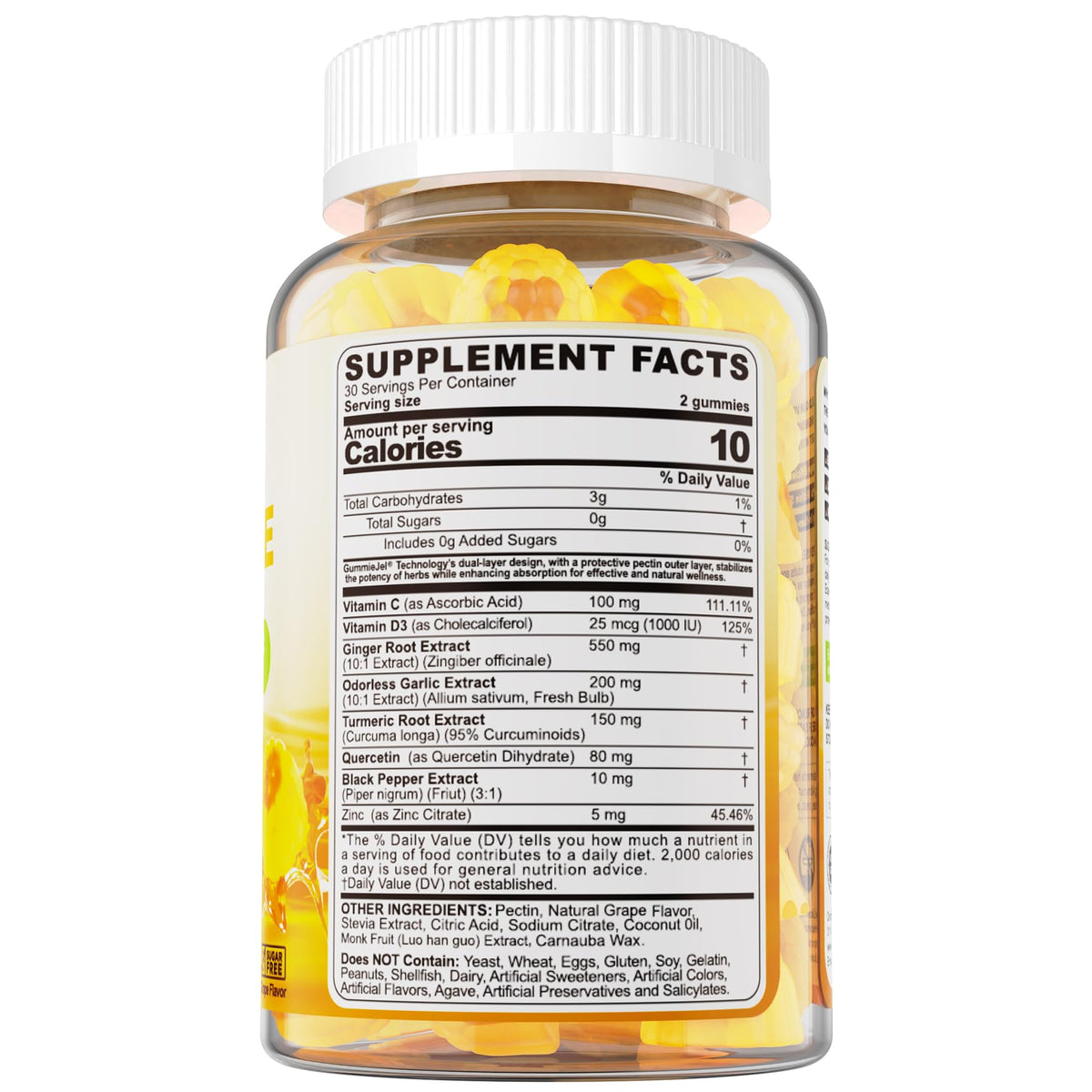 Premium authentic non-GMO digestive support gummies lifestyle presentation.