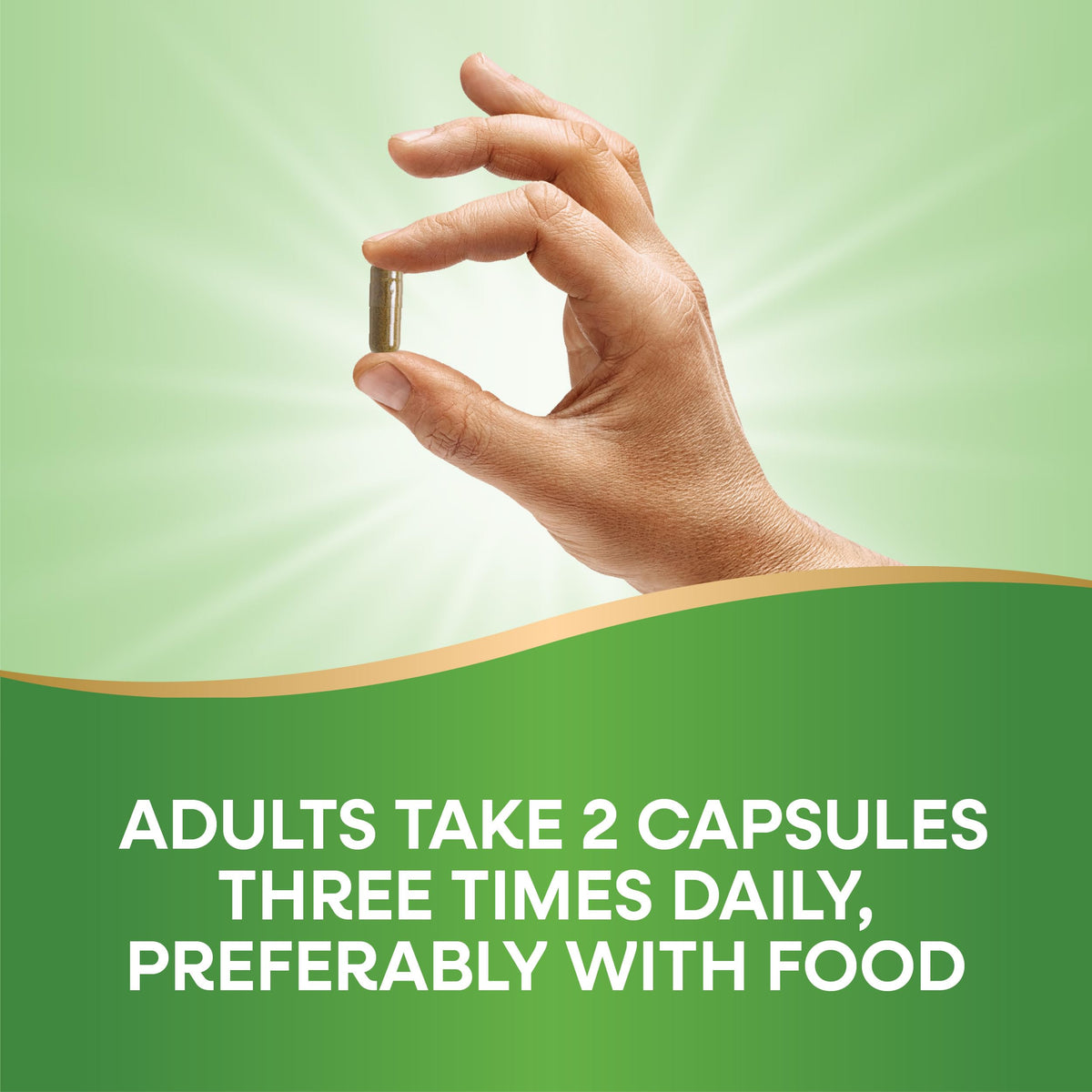 Back label view of authentic imported Nature's Way Kidney Bladder dietary supplement with usage directions.