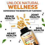 Nature's Nutrition Turmeric Curcumin premium imported health supplement product safety seals